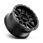 KMC KM544 MESA 18x9 Satin Black with Gloss Black Lip Wheel for 5x150 Bolt Pattern, 25mm Offset