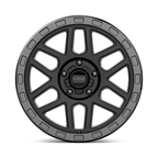 KMC KM544 MESA 18x9 Satin Black with Gloss Black Lip Wheel for 5x150 Bolt Pattern, 25mm Offset