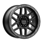 KMC KM544 Mesa 18x9 Satin Black with Gloss Black Lip Wheel with 6x139.7 Bolt Pattern and 18mm Offset