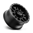 KMC KM544 MESA 18x9 Satin Black with Gloss Black Lip Wheel for 8x170 Bolt Pattern