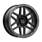 KMC KM544 Mesa 17x8.5 Satin Black with Gloss Black Lip Wheel - 6x135 Bolt Pattern, 0 Offset, 87.10 Center Bore