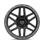 KMC KM544 Mesa 17x8.5 Satin Black with Gloss Black Lip Wheel - 6x135 Bolt Pattern, 0 Offset, 87.10 Center Bore