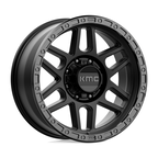 KMC KM544 Mesa 20x9 Satin Black with Gloss Black Lip Wheel - 8x6.5 Bolt Pattern, 0 Offset, 125.10 Center Bore