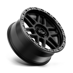 KMC KM544 MESA 17x9 Satin Black with Gloss Black Lip Wheel - 5x127 Bolt Pattern, -12mm Offset