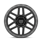 KMC KM544 MESA 17x9 Satin Black with Gloss Black Lip Wheel - 6x135 Bolt Pattern, 18mm Offset