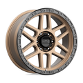 KMC KM544 Mesa 17x9 Matte Bronze with Black Lip Wheel -12mm Offset, 6x139.7 Bolt Pattern
