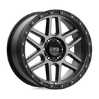 KMC KM544 Mesa 17x9 Satin Black with Gray Tint Wheel - Offset -12MM, 6x139.7 Bolt Pattern