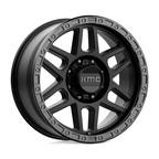 KMC KM544 Mesa 20x9 Satin Black with Gloss Black Lip Wheel - 8x180 Bolt Pattern, +18 Offset