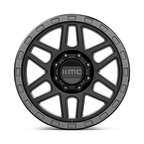 KMC KM544 MESA 17x9 Satin Black with Gloss Black Lip Wheel - 8x170 Bolt Pattern, 18mm Offset, Centerbore 125.10