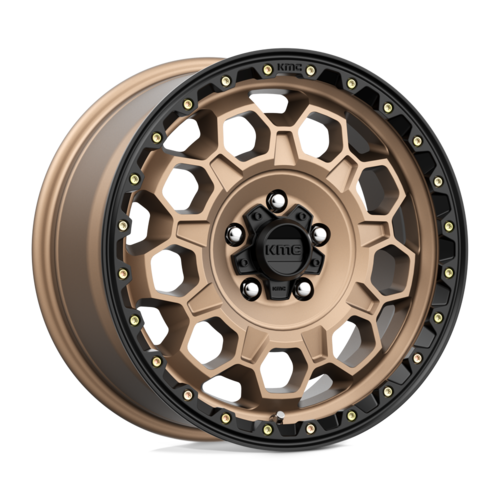 KMC KM545 Trek 17x9 Matte Bronze with Black Lip -12mm Offset Wheel
