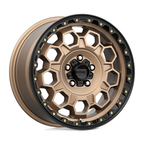 KMC KM545 Trek 17x8 Matte Bronze with Black Lip Wheel - 6x139.7 Bolt Pattern, 20mm Offset