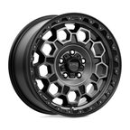 KMC KM545 Trek Satin Black with Gray Tint 17x9 Inch Wheel with -12mm Offset and 6x139.7 Bolt Pattern