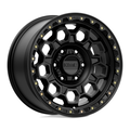 KMC KM545 Trek Satin Black 17x9 Inch Wheel with 6x139.7 Bolt Pattern and 106.10mm Center Bore
