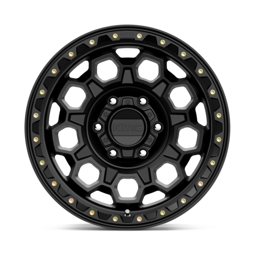 KMC KM545 Trek Satin Black 17x9 Inch Wheel with 6x139.7 Bolt Pattern and 106.10mm Center Bore