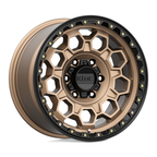 KMC KM545 Trek 17x9 Matte Bronze with Black Lip Wheel - 6x139.7 Bolt Pattern, Zero Offset