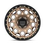 KMC KM545 Trek 17x9 Matte Bronze with Black Lip Wheel - 6x139.7 Bolt Pattern, Zero Offset