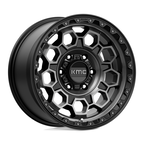 KMC KM545 Trek Satin Black with Gray Tint 17x9 Wheel for 6x139.7 Bolt Pattern