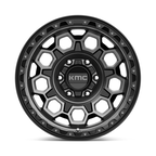 KMC KM545 Trek Satin Black with Gray Tint 17x9 Wheel for 6x139.7 Bolt Pattern