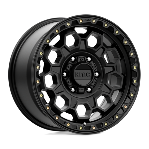 KMC KM545 TREK 17x9 Satin Black Wheel with 6x139.7 Bolt Pattern and 18mm Offset