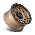 KMC KM545 Trek 17x9 Inch Matte Bronze with Black Lip Wheel - 6x139.7 Bolt Pattern, 18mm Offset