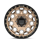 KMC KM545 Trek 17x9 Inch Matte Bronze with Black Lip Wheel - 6x139.7 Bolt Pattern, 18mm Offset