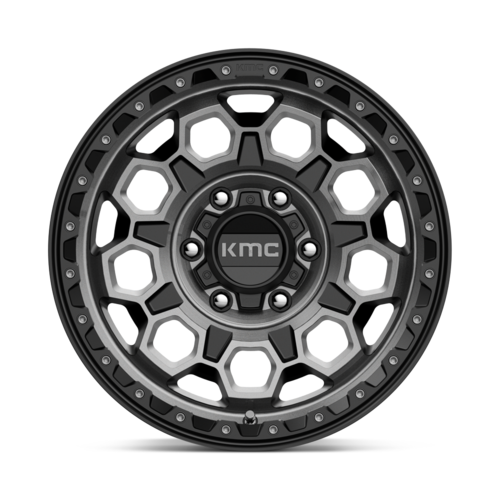 KMC KM545 TREK 17x9 Satin Black with Gray Tint Wheel for 6x135 Bolt Pattern