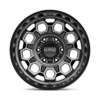 KMC KM545 TREK 17x9 Satin Black with Gray Tint Wheel with 6x139.7 Bolt Pattern and 18mm Offset