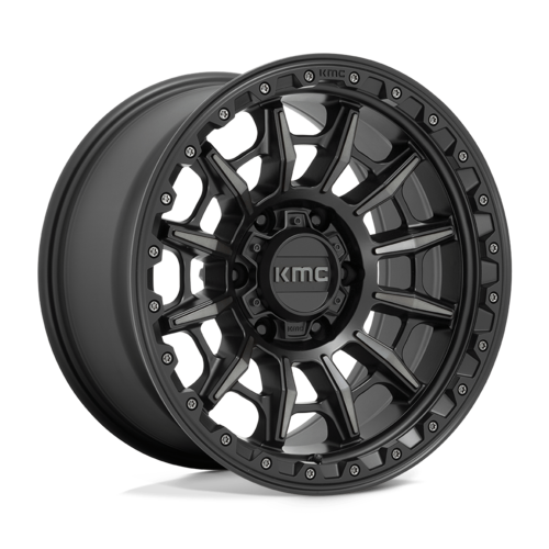 KMC KM547 Carnage 16x8 Satin Black with Gray Tint Wheel with 6x139.7 Bolt Pattern and 106.10 Center Bore