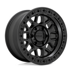 KMC GRS 18x9 Satin Black Wheel with 5x127 Bolt Pattern and +18 Offset