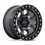 KMC KM550 RIOT SBL 17x8.5 Inch Alloy Wheel with Satin Black Lip and Anthracite Finish - 5x127 Bolt Pattern, +10 Offset