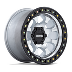 KMC KM550 RIOT SBL 17x9 Satin Black Lip Machined Off-Road Wheel with 6x139.7 Bolt Pattern and -12 Offset
