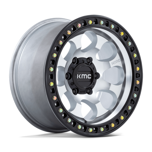 KMC KM550 Riot SBL 18x9 Aluminum Wheel with Satin Black Lip Finish and 6x139.7 Bolt Pattern
