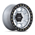 KMC KM550 Riot SBL 17x8.5 Inch Satin Black Lip Machined Wheel with 6x139.7 Bolt Pattern and +10 Offset