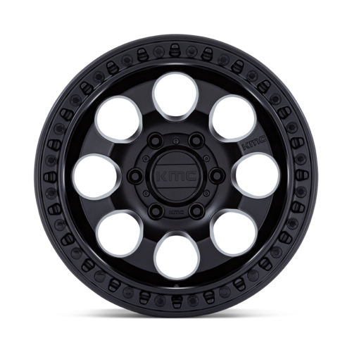 KMC KM550 RIOT SBL 17x8.5 Satin Black Wheel with 6x139.7 Bolt Pattern and +10 Offset