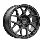 KMC KM708 Bully Satin Black 17x8 Wheel with 5x112 Bolt Pattern and 38mm Offset