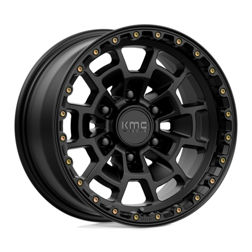 KMC KM718 Summit 16x8 Satin Black Alloy Wheel with 6x120 Bolt Pattern and 66.9mm Center Bore