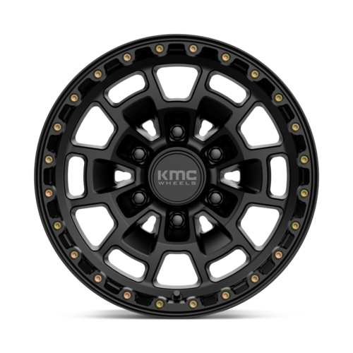 KMC KM718 Summit 16x8 Satin Black Alloy Wheel with 6x120 Bolt Pattern and 66.9mm Center Bore