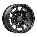 KMC KM718 Summit 17x8.5 Satin Black Wheel with 5x127 Bolt Pattern and 71.50mm Center Bore