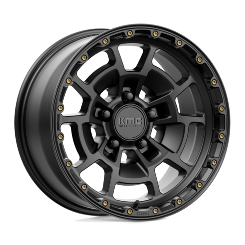 KMC KM718 Summit 17x8.5 Satin Black Wheel with 5x127 Bolt Pattern and 71.50mm Center Bore