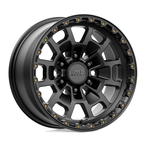 KMC KM718 Summit 17x8.5 Satin Black Wheel with 6x135 Bolt Pattern and 87.10mm Center Bore