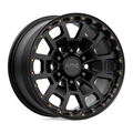 KMC KM718 Summit Satin Black 17x8.5 Wheel with 6x139.7 Bolt Pattern and 106.10mm Center Bore