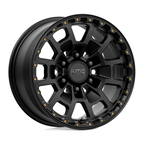 KMC KM718 Summit Satin Black 17x8.5 Wheel with 6x139.7 Bolt Pattern and 106.10mm Center Bore