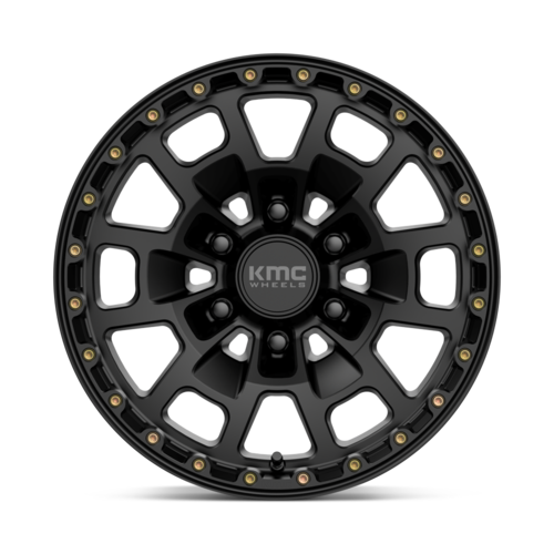 KMC KM718 Summit Satin Black 17x8.5 Wheel with 6x139.7 Bolt Pattern and 106.10mm Center Bore