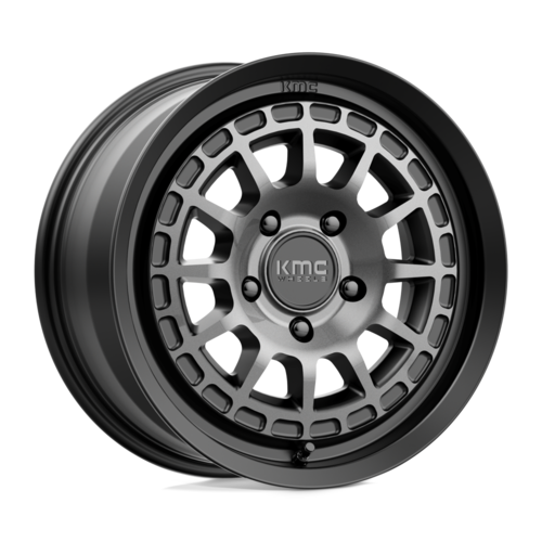 KMC KM719 Canyon 17x8 Satin Black Wheel with Gray Tint, 5x114.3 Bolt Pattern, 35mm Offset