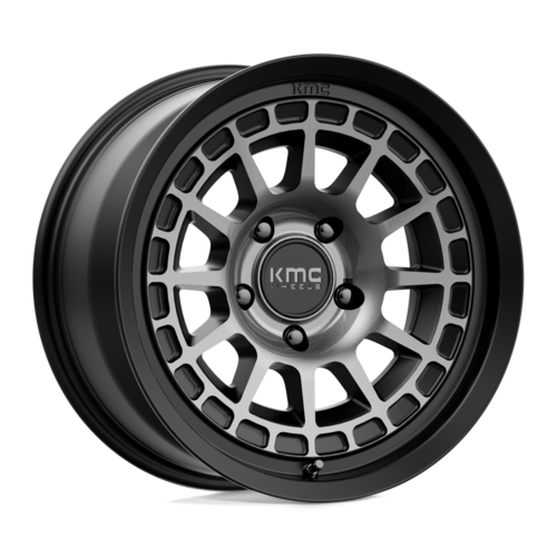KMC KM719 Canyon 17x8.5 Satin Black with Gray Tint Wheel for 5x127 Bolt Pattern