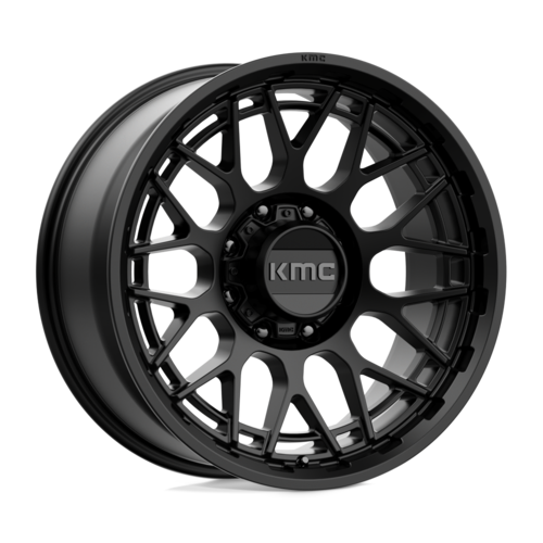 KMC KM722 Technic Satin Black 20x9 Inch Wheel with 8x165.1 Bolt Pattern and 125.10mm Center Bore