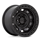 KMC KM236 Tank Beadlock 17x9 Satin Black Wheel with -38 Offset and 8x170 Bolt Pattern