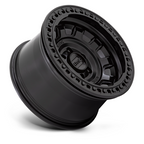 KMC KM236 TANK Beadlock 17x9 Satin Black Wheel with 5x127 Bolt Pattern and -38 Offset