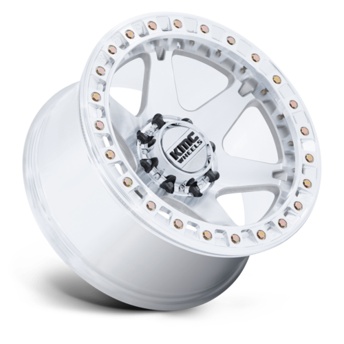 KMC KM238 VI Beadlock 20x10 Inch Wheel with Machined Finish and -48 Offset