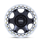 KMC KM238 VI Beadlock 17x9 Satin Black with Machined Ring Wheel - 5x127 Bolt Pattern, -38 Offset